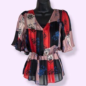 BCBGeneration Sheer Flowy Top